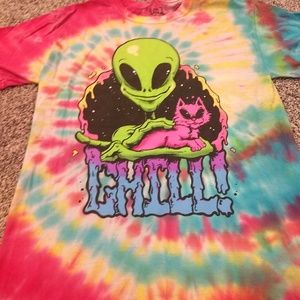 Tye dye alien shirt